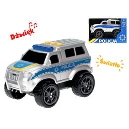 Auto policie polský design 18cm na setrvačník na baterie se světlem a zvukem v krabičce