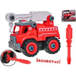 Auto hasiči šroubovací 13cm volný chod v krabičce