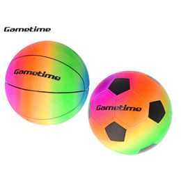 Gametime míč 23cm duhový 2druhy 10m+ v sáčku