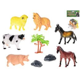 Zvířátka farma 8-10cm 6ks s doplňky v sáčku