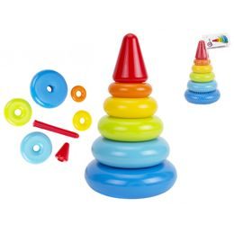Pyramida 20cm s kroužky 6ks 12m+ v síťce