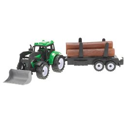Traktor nakladač 11cm volný chod 2druhy v krabičce