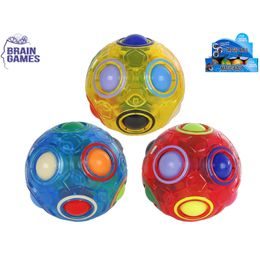Brain Games hlavolam míček 6,5cm v síťce 3barvy 12ks v DBX
