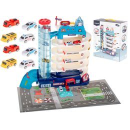 Parkovací garáž 5 úrovní elektrický výtah + rohož + 8 aut