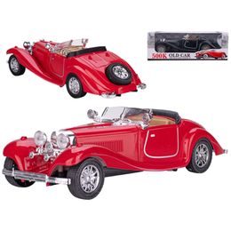 Auto old timer 25cm 1:20 na setrvačník 2barvy v krabičce