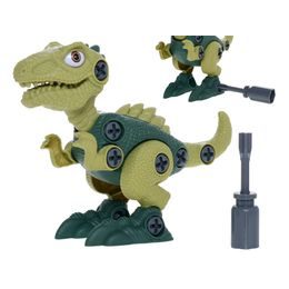 Dinoworld dinosaurus 12cm a zkamenělina v sádře s dlátem, lupou a štětcem 6druhů v krabičce