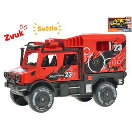 Auto off-road 18cm na setrvačník na baterie se světlem a zvukem 2barvy v krabičce