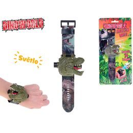 Dinoworld projektor/hodinky 22,5cm na baterie 24druhů obrázků na kartě