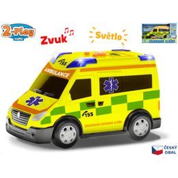 2-Play Traffic Auto ambulance CZ design 13,5cm na baterie volný chod se světlem a zvukem v krabičce
