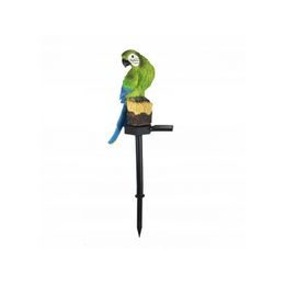 LED solární lampa papoušek - 42 cm- zelený