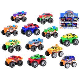 Auto terénní 7,5-8,5cm kov na volný chod 12druhů v krabičce 12ks v DBX