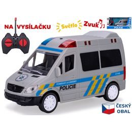 R/C auto policie CZ 17cm 27MHz plná funkce na baterie se světlem a zvukem v krabičce