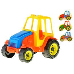 Traktor 21cm volný chod 4barvy v síťce