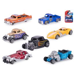Auto závodní 8cm kov volný chod 7druhů na kartě