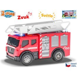 2-Play Traffic Auto hasiči CZ design 14cm na baterie volný chod se světlem a zvukem v krabičce