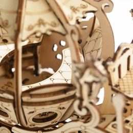 RoboTime 3D dřevěná mechanická skládačka Kukačkové hodiny barevné