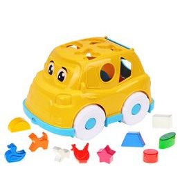 Auto vkládačka 2v1 Geometrické tvary a zvířátka, více druhů