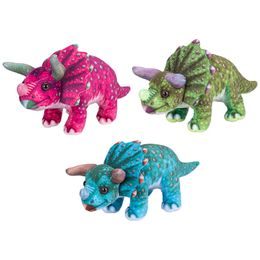 Triceratops plyšový 30cm stojící 3barvy 0m+