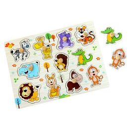 2Kids Toys Dřevěné puzzle Safari 11 dílků