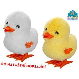 Kačenka plyšová 9cm po natažení skákající 2barvy 12ks v DBX