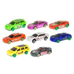 Auto závodní 7cm kov 1:64 volný chod 8druhů v krabičce 36ks v DBX