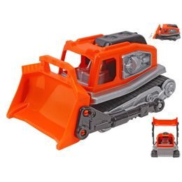 Buldozer oranžový 31cm volný chod 24m+ v síťce