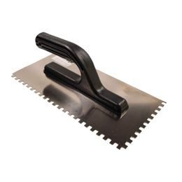 Hladítko nerezové s plastovou rukojetí zub 6mm 270x130mm hobby