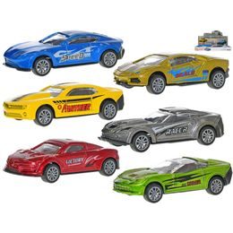 Auto sportovní 8cm kov na zpětný chod 6druhů 12ks v DBX