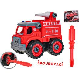 Auto hasiči šroubovací 12cm s vodním dělem volný chod v krabičce