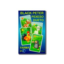 Černý Petr/Pexeso/Dueto farma 3v1 7x10,5x1,5cm 31ks krabičce