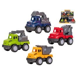 Auto stavební 9-10cm zpětný chod 4druhy 12ks v DBX