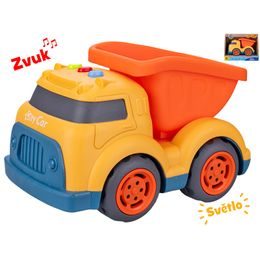 Auto stavební 17cm volný chod na baterie se světlem a zvukem 18m+ v krabičce