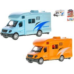 Auto karavan 11cm kov zpětný chod 3barvy v krabičce 24ks v DBX