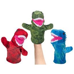 Dinosaurus maňásek plyšový 25cm 3barvy 0m+