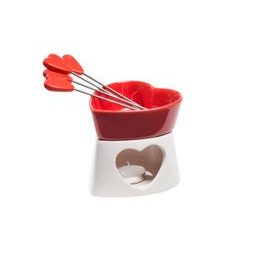 Čokoládové fondue ve tvaru srdce - ČERVENÉ