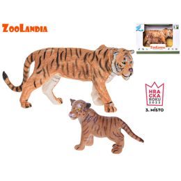 Zoolandia tygr s mládětem 7-15cm v krabičce