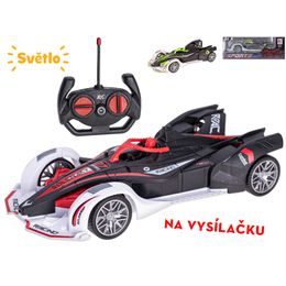 R/C formule 20cm 27MHz plná funkce na baterie se světlem 2barvy v krabičce