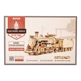 RoboTime 3D dřevěná mechanická skládačka Kukačkové hodiny barevné