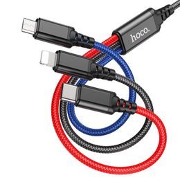 3v1 nabíjecí kabel iP+Type-C+MicroUSB ČERNÝ