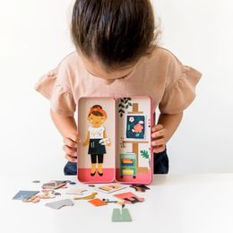 Petit Collage Kreativní kufřík Bambulková zvířátka