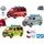 Kids Globe Traffic VW záchranné složky CZ 13,5cm kov zpětný chod česky mluvící se světlem 12ks v DBX