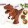 Dinoworld dinosaurus 17cm na baterie se světlem a zvukem vytvářející páru 2barvy v krabičce