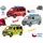 Kids Globe Traffic VW záchranné složky CZ 13,5cm kov zpětný chod česky mluvící se světlem 12ks v DBX