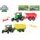 Kids Globe Farming traktor kov 25cm na setrvačník s vlečkou na baterie+světlo/zvuk 4druhy v krabičce