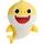 Baby Shark plyšový na baterie se zvukem- žlutý