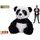 Plush Friends panda plyšová 50cm sedící 0m+