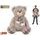 Plush Friends medvěd plyšový 65cm sedící se šálou 0m+