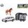 Kids Globe Traffic Volvo EX90 kov s přívěsem pro koně 28cm zpětný chod v krabičce