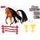 Horse Friends kůň 9,5cm s doplňky 4ks 3barvy v krabičce 12ks v DBX