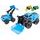 Traktor s pluhem 28cm volný chod 3barvy 24m+